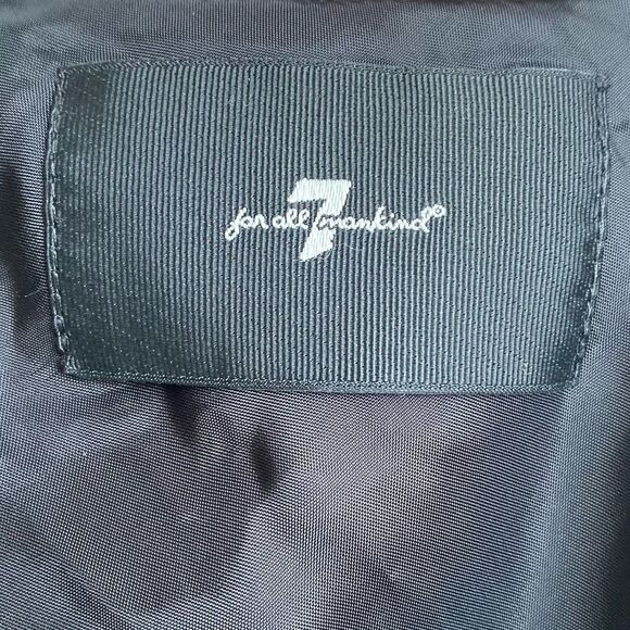 Seven For All Mankind One Shoulder Metallic Velour Fit & Flare Dress Size Medium - Picture 6 of 10